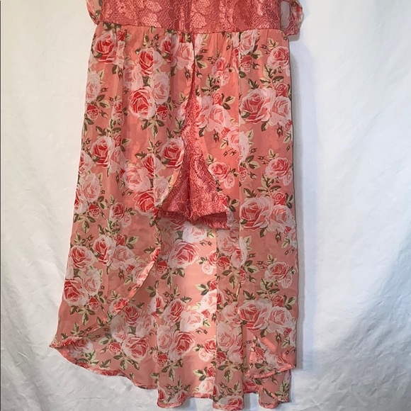 Girls Floral Maxi Dress with Shorts, Sz 10/12 - Picture 3 of 7